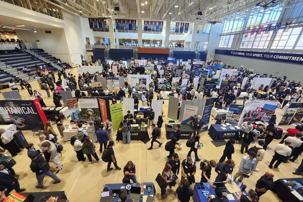 students at fair