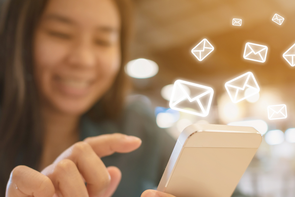 person looking at phone