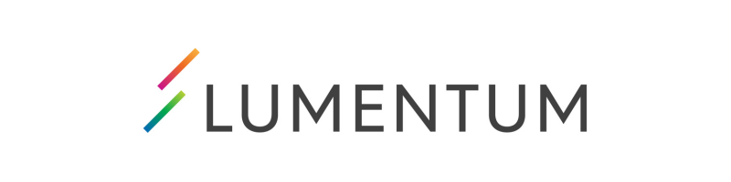 Lumentum logo, black text