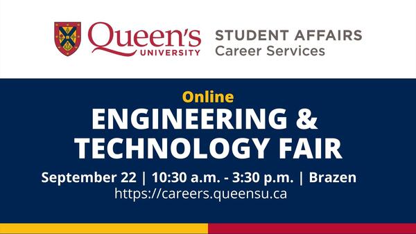 Invitation to the Eng & Tech Fair, Sep 22, 2022 - online